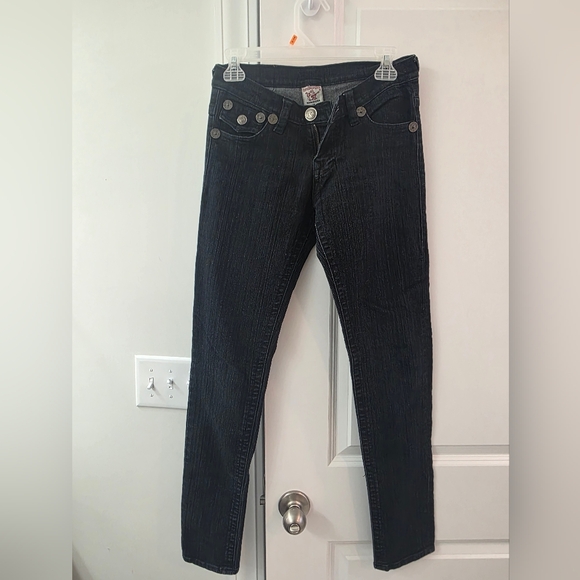 True Religion Dark Denim Skinny Jeans - Picture 1 of 4